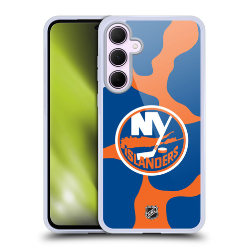 NHL New York Islanders Cow Pattern Soft Gel Case for Samsung Galaxy A35 5G