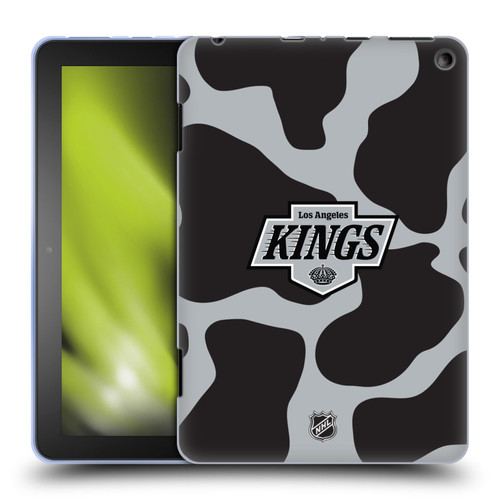 NHL Los Angeles Kings Cow Pattern Soft Gel Case for Amazon Fire HD 8/Fire HD 8 Plus 2020