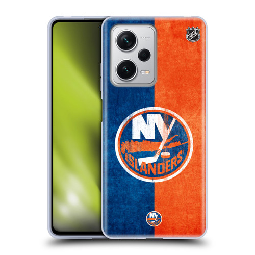NHL New York Islanders Half Distressed Soft Gel Case for Xiaomi Redmi Note 12 Pro+ 5G