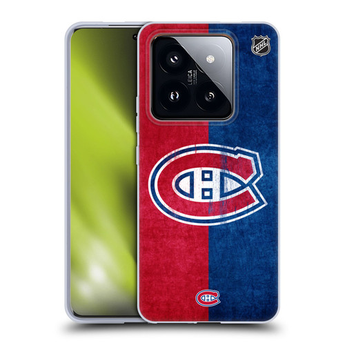 NHL Montreal Canadiens Half Distressed Soft Gel Case for Xiaomi 14 Pro