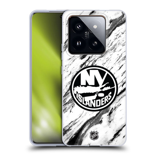NHL New York Islanders Marble Soft Gel Case for Xiaomi 14 Pro