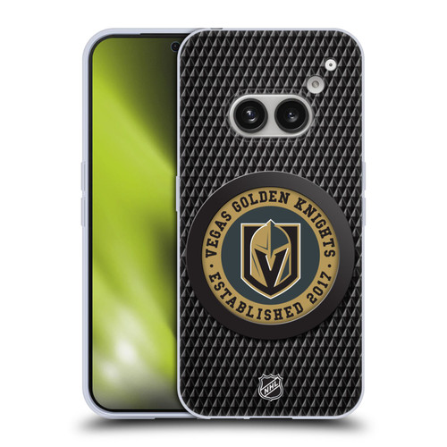 NHL Vegas Golden Knights Puck Texture Soft Gel Case for Nothing Phone (2a)