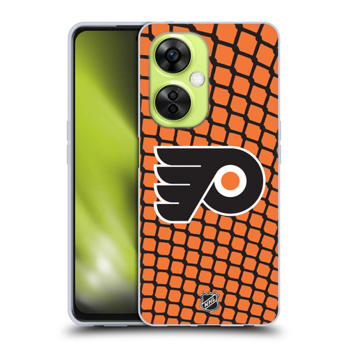 NHL Philadelphia Flyers Net Pattern Soft Gel Case for OnePlus Nord CE 3 Lite 5G