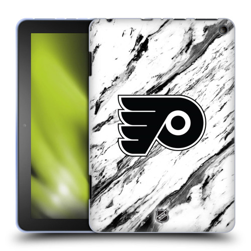 NHL Philadelphia Flyers Marble Soft Gel Case for Amazon Fire HD 8/Fire HD 8 Plus 2020