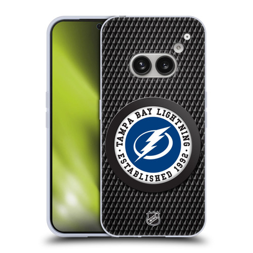 NHL Tampa Bay Lightning Puck Texture Soft Gel Case for Nothing Phone (2a)