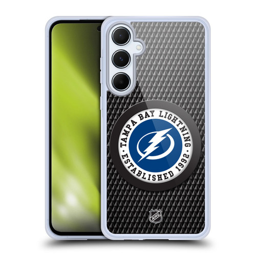 NHL Tampa Bay Lightning Puck Texture Soft Gel Case for Samsung Galaxy A55 5G