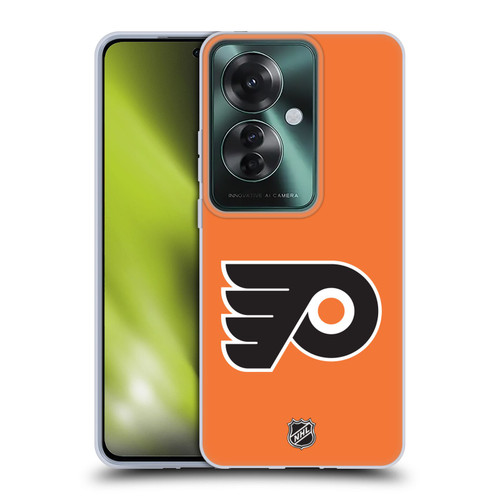 NHL Philadelphia Flyers Plain Soft Gel Case for OPPO Reno11 F 5G / F25 Pro 5G