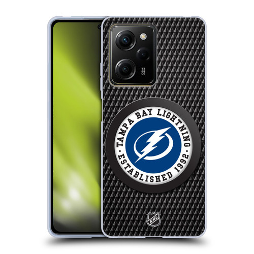 NHL Tampa Bay Lightning Puck Texture Soft Gel Case for Xiaomi Redmi Note 12 Pro 5G