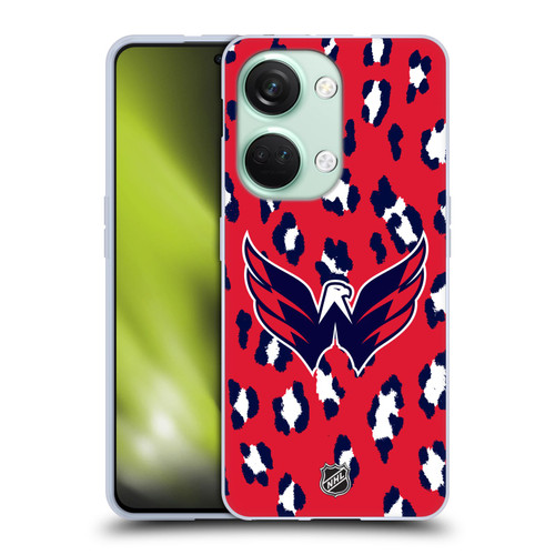 NHL Washington Capitals Leopard Pattern Soft Gel Case for OnePlus Nord 3 5G