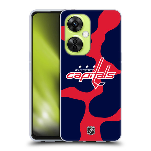 NHL Washington Capitals Cow Pattern Soft Gel Case for OnePlus Nord CE 3 Lite 5G