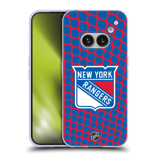 NHL New York Rangers Net Pattern Soft Gel Case for Nothing Phone (2a)