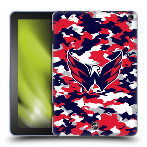 NHL Washington Capitals Camouflage Soft Gel Case for Amazon Fire HD 8/Fire HD 8 Plus 2020