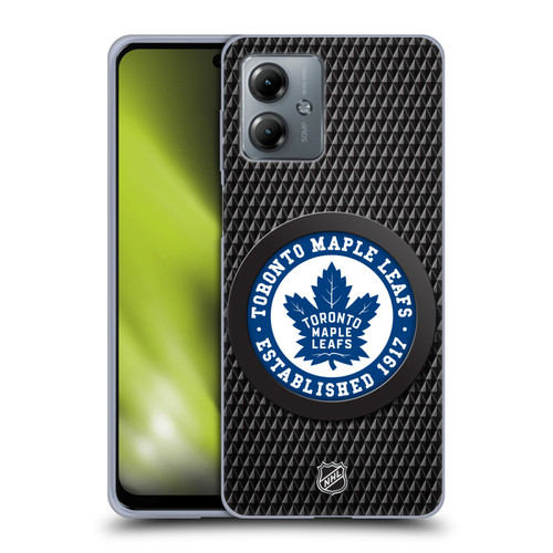 NHL Toronto Maple Leafs Puck Texture Soft Gel Case for Motorola Moto G14