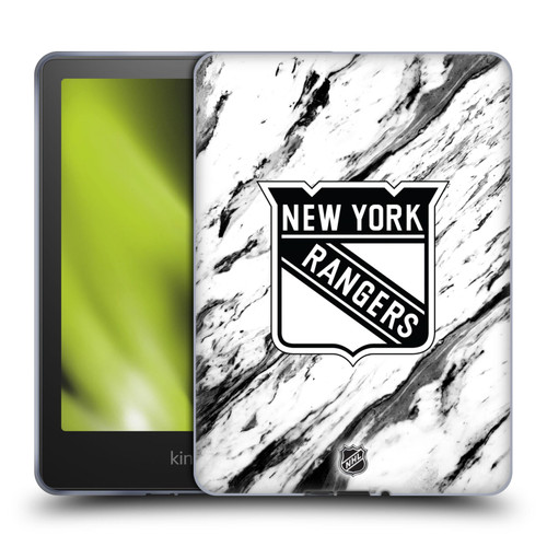 NHL New York Rangers Marble Soft Gel Case for Amazon Kindle Paperwhite 5 (2021)