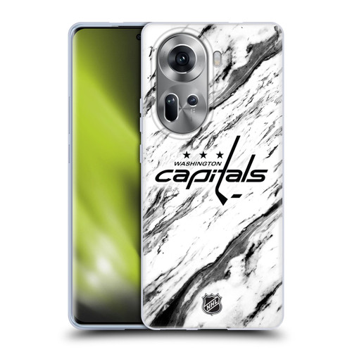 NHL Washington Capitals Marble Soft Gel Case for OPPO Reno11