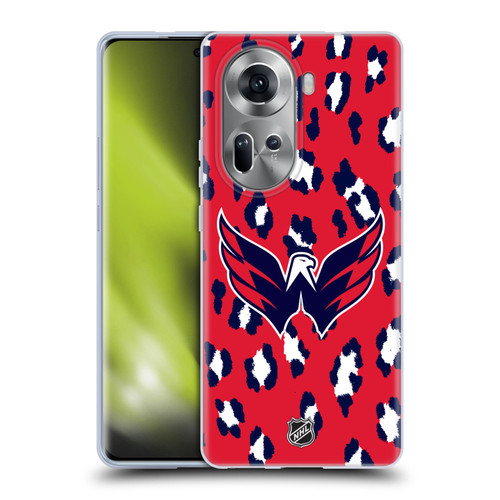 NHL Washington Capitals Leopard Pattern Soft Gel Case for OPPO Reno11
