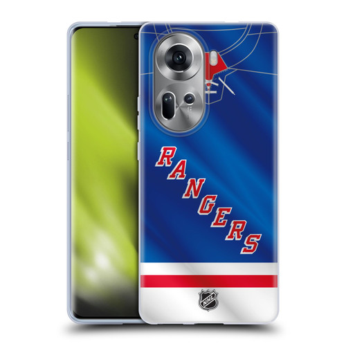 NHL New York Rangers Jersey Soft Gel Case for OPPO Reno11