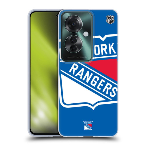 NHL New York Rangers Oversized Soft Gel Case for OPPO Reno11 F 5G / F25 Pro 5G