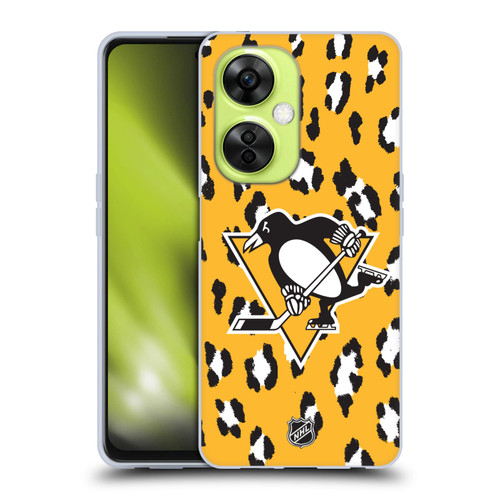 NHL Pittsburgh Penguins Leopard Pattern Soft Gel Case for OnePlus Nord CE 3 Lite 5G