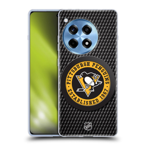 NHL Pittsburgh Penguins Puck Texture Soft Gel Case for OnePlus 12R