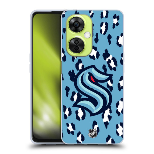 NHL Seattle Kraken Leopard Pattern Soft Gel Case for OnePlus Nord CE 3 Lite 5G