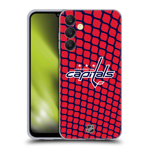 NHL Washington Capitals Net Pattern Soft Gel Case for Samsung Galaxy A25 5G