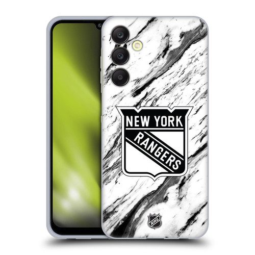 NHL New York Rangers Marble Soft Gel Case for Samsung Galaxy A25 5G