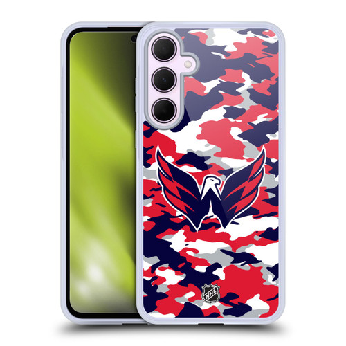 NHL Washington Capitals Camouflage Soft Gel Case for Samsung Galaxy A35 5G