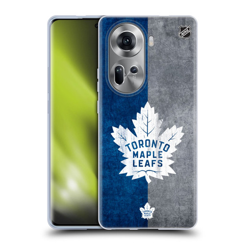 NHL Toronto Maple Leafs Half Distressed Soft Gel Case for OPPO Reno11