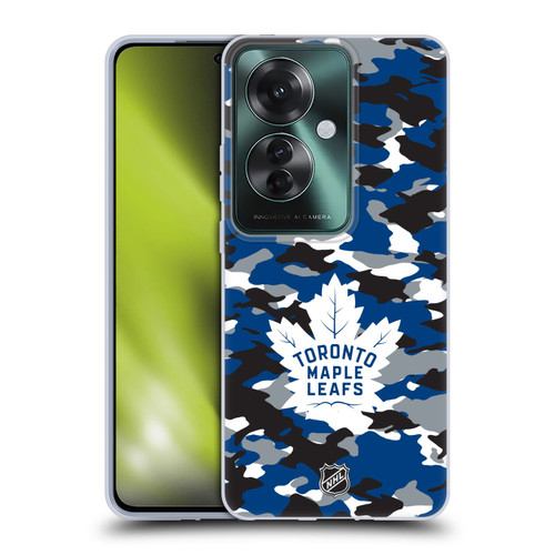 NHL Toronto Maple Leafs Camouflage Soft Gel Case for OPPO Reno11 F 5G / F25 Pro 5G