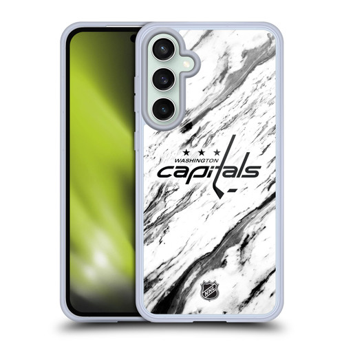 NHL Washington Capitals Marble Soft Gel Case for Samsung Galaxy S23 FE 5G