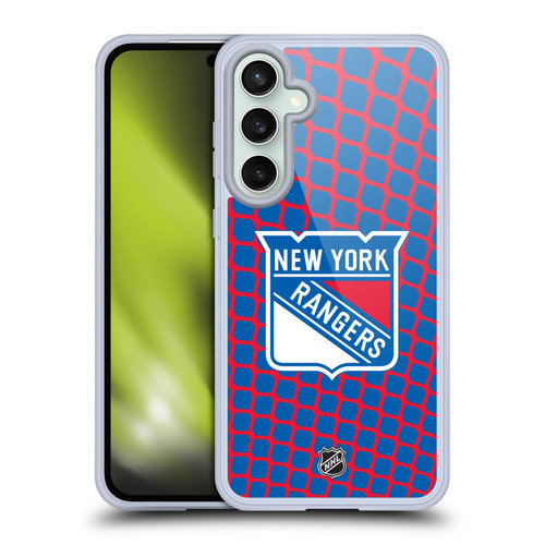 NHL New York Rangers Net Pattern Soft Gel Case for Samsung Galaxy S23 FE 5G & MagSafe