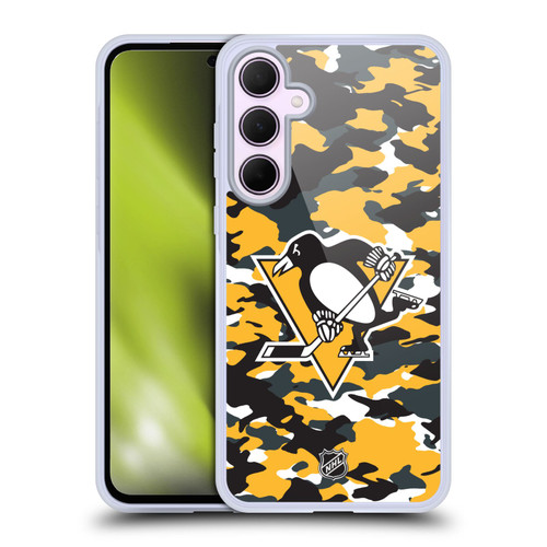 NHL Pittsburgh Penguins Camouflage Soft Gel Case for Samsung Galaxy A35 5G