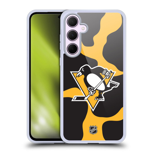 NHL Pittsburgh Penguins Cow Pattern Soft Gel Case for Samsung Galaxy A35 5G