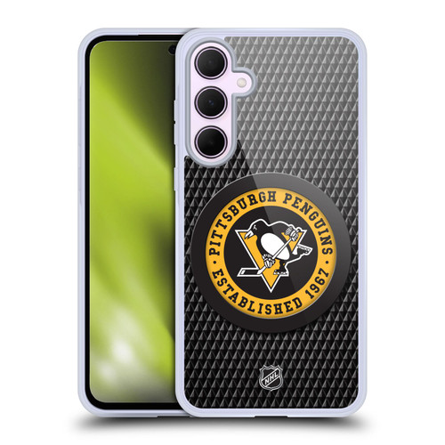 NHL Pittsburgh Penguins Puck Texture Soft Gel Case for Samsung Galaxy A35 5G