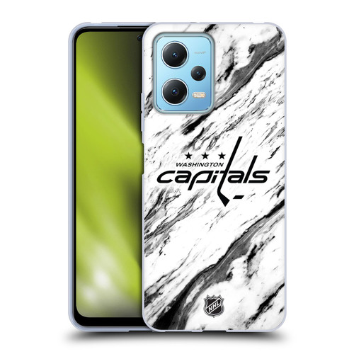 NHL Washington Capitals Marble Soft Gel Case for Xiaomi Redmi Note 12 5G