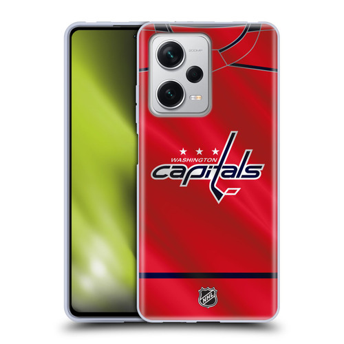 NHL Washington Capitals Jersey Soft Gel Case for Xiaomi Redmi Note 12 Pro+ 5G