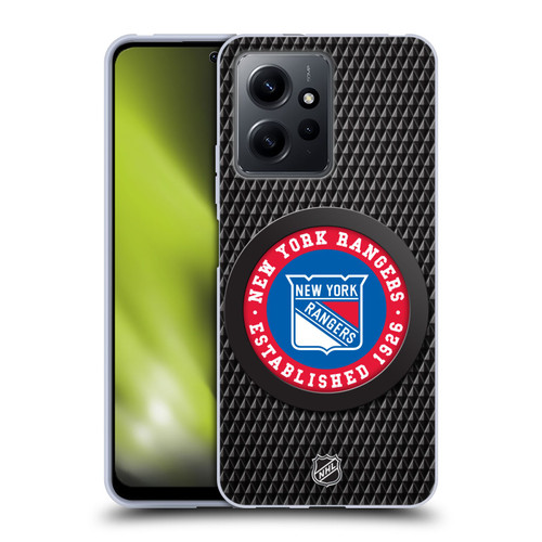 NHL New York Rangers Puck Texture Soft Gel Case for Xiaomi Redmi Note 12 4G