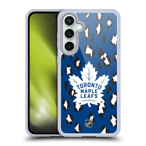 NHL Toronto Maple Leafs Leopard Patten Soft Gel Case for Samsung Galaxy S23 FE 5G
