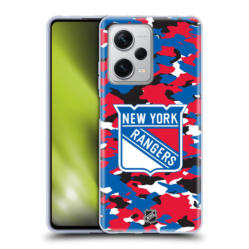 NHL New York Rangers Camouflage Soft Gel Case for Xiaomi Redmi Note 12 Pro+ 5G