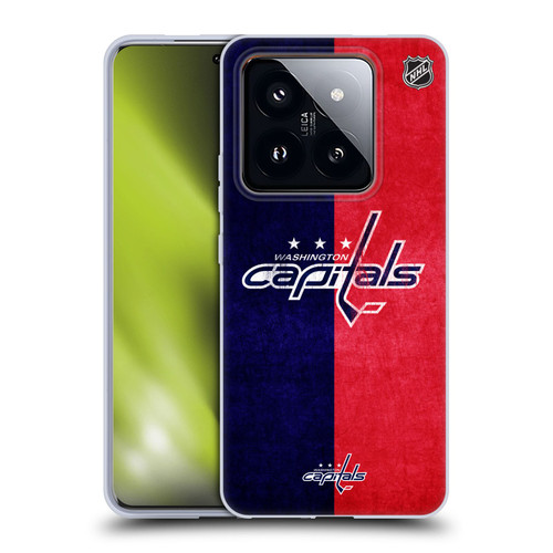 NHL Washington Capitals Half Distressed Soft Gel Case for Xiaomi 14 Pro