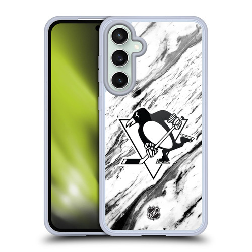 NHL Pittsburgh Penguins Marble Soft Gel Case for Samsung Galaxy S23 FE 5G