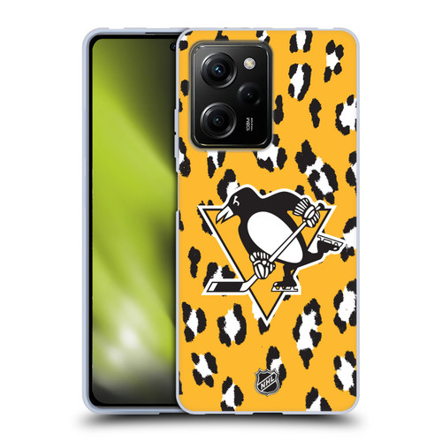 NHL Pittsburgh Penguins Leopard Patten Soft Gel Case for Xiaomi Redmi Note 12 Pro 5G