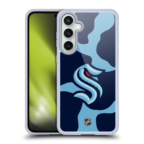 NHL Seattle Kraken Cow Pattern Soft Gel Case for Samsung Galaxy S23 FE 5G