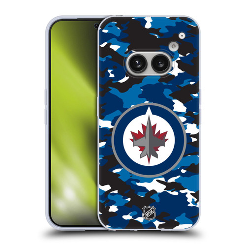 NHL Winnipeg Jets Camouflage Soft Gel Case for Nothing Phone (2a)