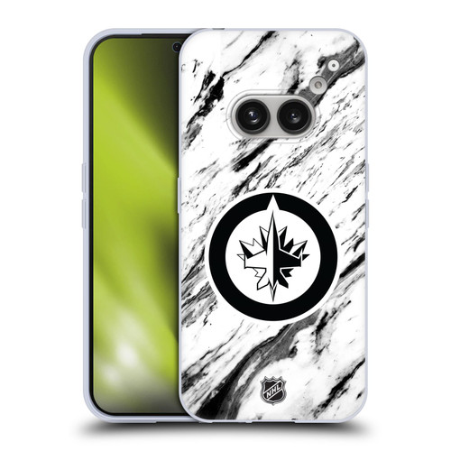 NHL Winnipeg Jets Marble Soft Gel Case for Nothing Phone (2a)