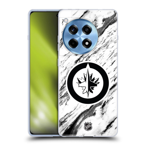 NHL Winnipeg Jets Marble Soft Gel Case for OnePlus 12R