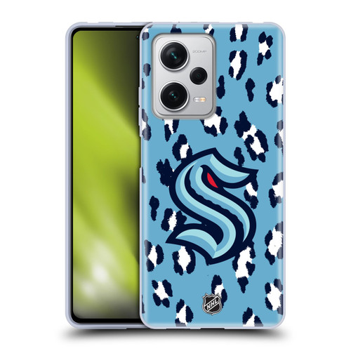 NHL Seattle Kraken Leopard Patten Soft Gel Case for Xiaomi Redmi Note 12 Pro+ 5G