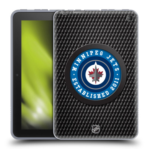 NHL Winnipeg Jets Puck Texture Soft Gel Case for Amazon Fire 7 2022