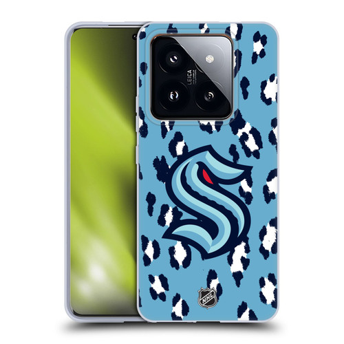 NHL Seattle Kraken Leopard Pattern Soft Gel Case for Xiaomi 14 Pro